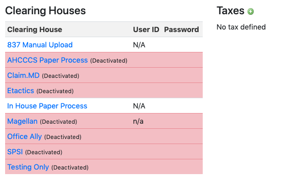 Billing configuration2