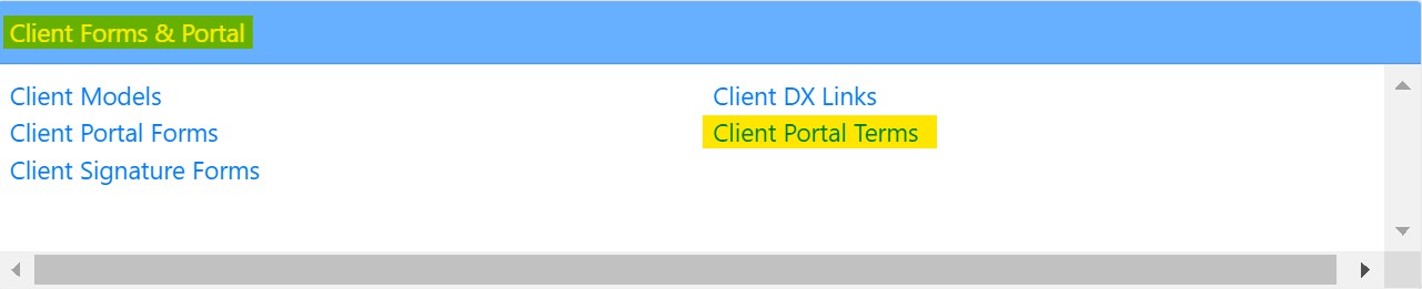 Client portal terms 