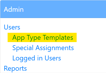 App type templates